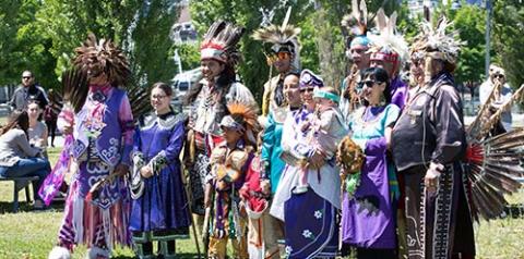 Deer family, Mohawk Singers and dancers